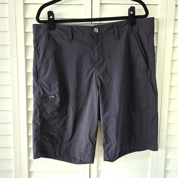 Eddie Bauer Other - Eddie Bauer Guide Pro Shorts Men's Black Zip Cargo Pocket Nylon Stretch Size 38